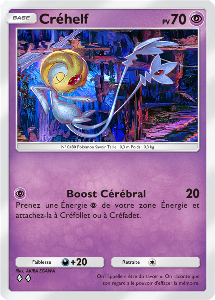 Carte Pokémon Créhelf de l'extension Choc Spatio-Temporel