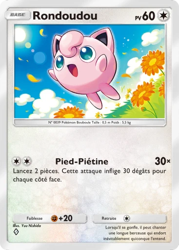 Carte Pokémon Rondoudou de l'extension Jours Heureux