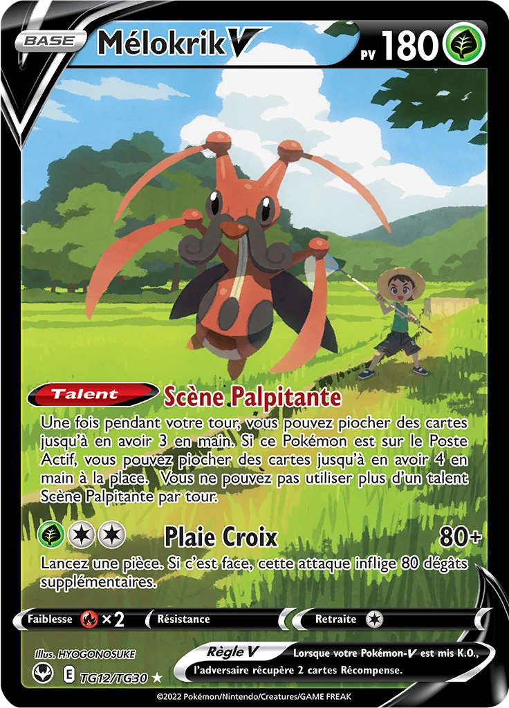 Carte Pokémon Mélokrik V de l'extension Tempête Argentée