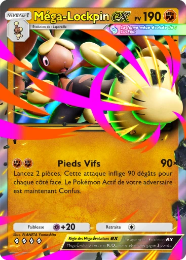 Carte Pokémon Méga-Lockpin-ex de l'extension Booster de Luxe Méga