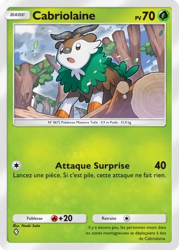 Carte Pokémon Cabriolaine de l'extension Puissance Génétique