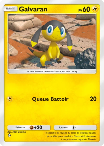 Carte Pokémon Galvaran de l'extension Puissance Génétique