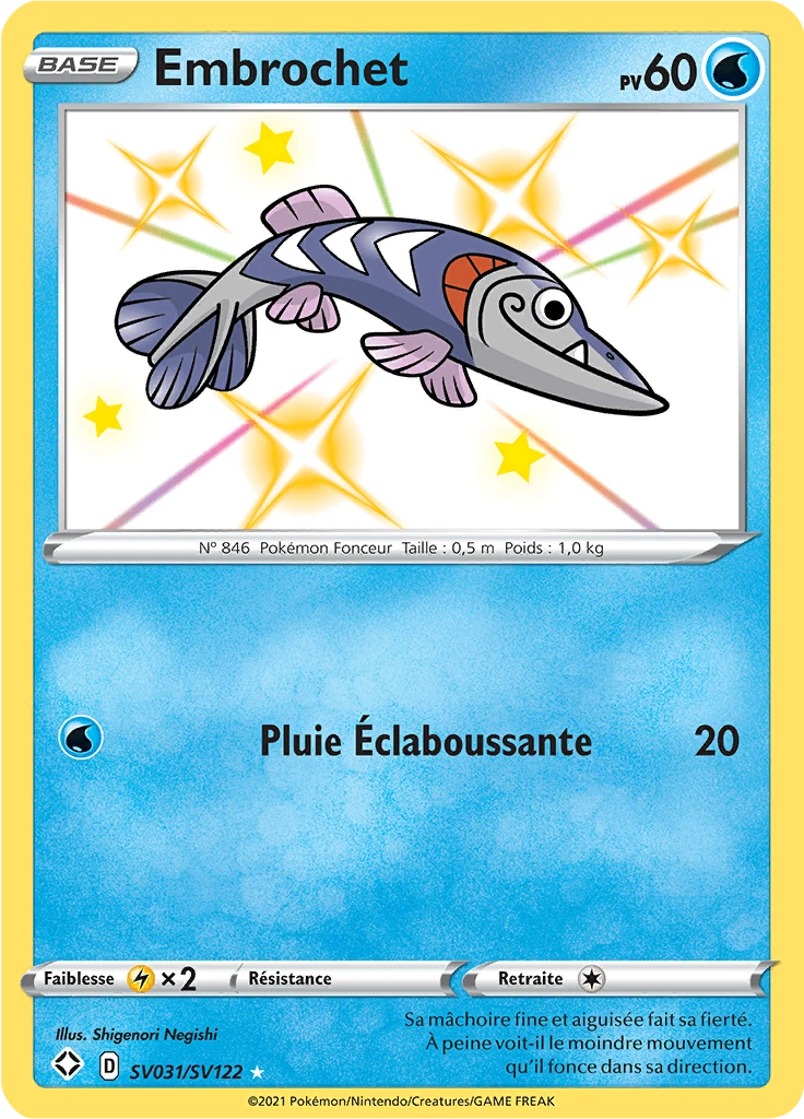Carte Pokémon Embrochet de l'extension Destinées Radieuses