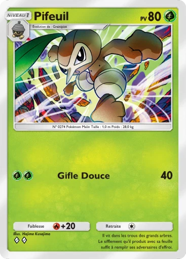 Carte Pokémon Pifeuil de l'extension Méga-Ascension