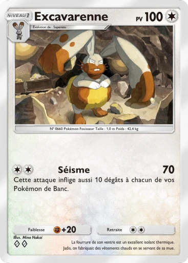 Carte Pokémon Excavarenne de l'extension Parade Onirique