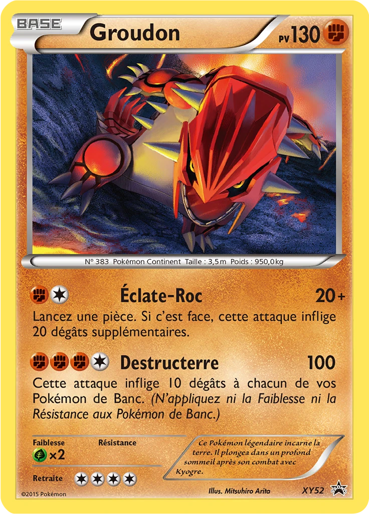Carte Pokémon Groudon de l'extension Promo XY