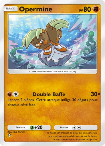 Carte Pokémon Opermine de l'extension Sagesse entre Ciel et Mer