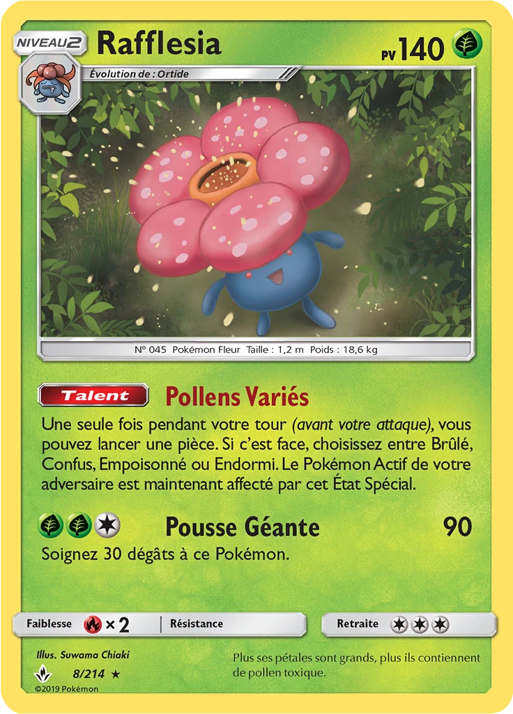 Carte Pokémon Rafflesia de l'extension Alliance Infaillible