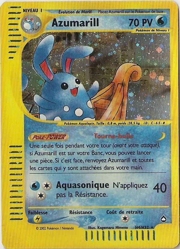 Carte Pokémon Azumarill de l'extension Aquapolis
