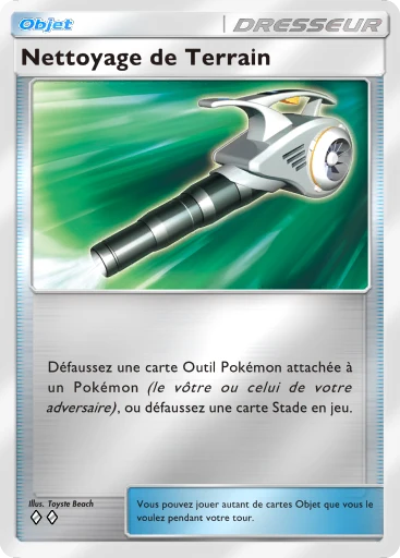 Carte Pokémon Nettoyage de Terrain de l'extension Booster de Luxe Méga