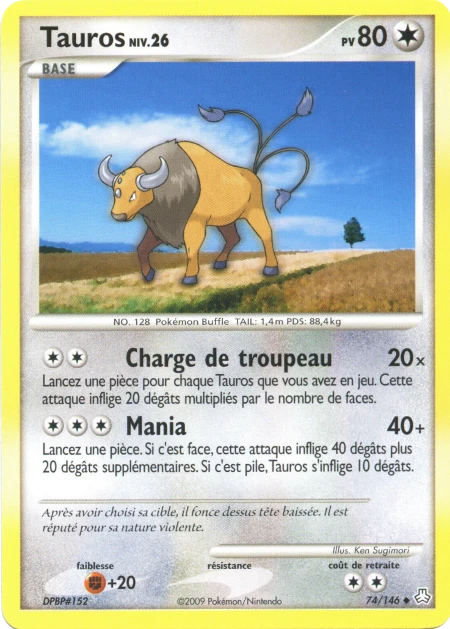 Carte Pokémon Tauros de l'extension Éveil des Légendes