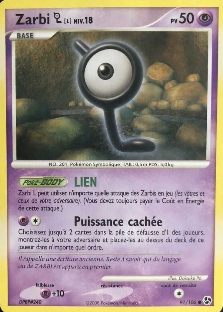 Carte Pokémon Zarbi L de l'extension Duels au Sommets
