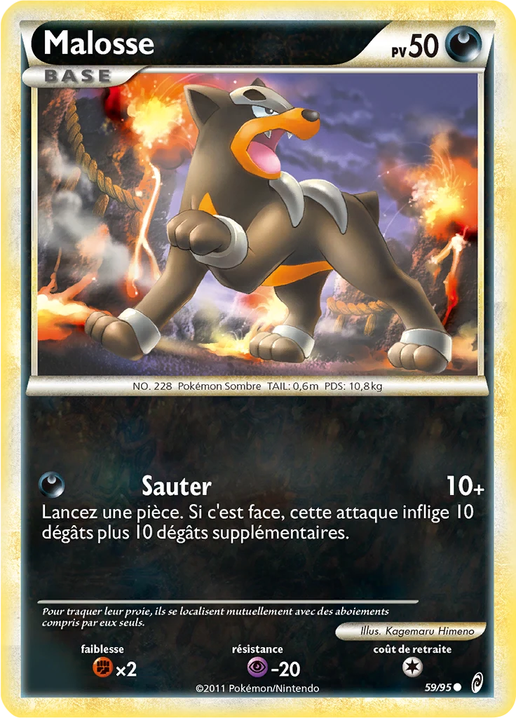 Carte Pokémon Malosse de l'extension L'appel des Légendes