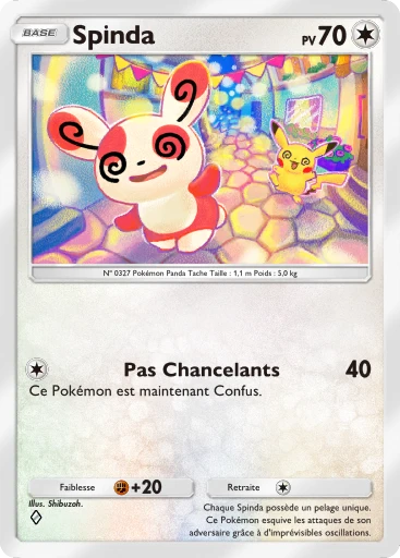 Carte Pokémon Spinda de l'extension Parade Onirique