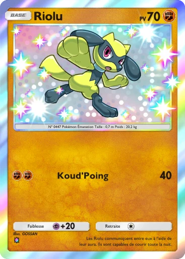 Carte Pokémon Riolu de l'extension Réjouissances Rayonnantes