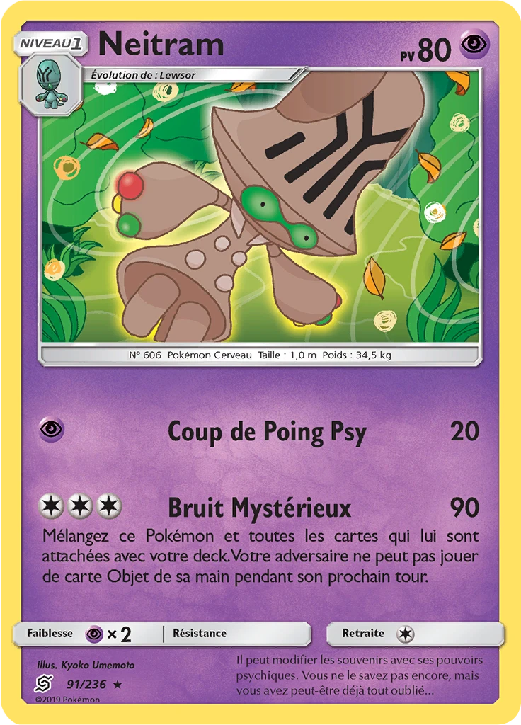 Carte Pokémon Neitram de l'extension Harmonie des Esprits
