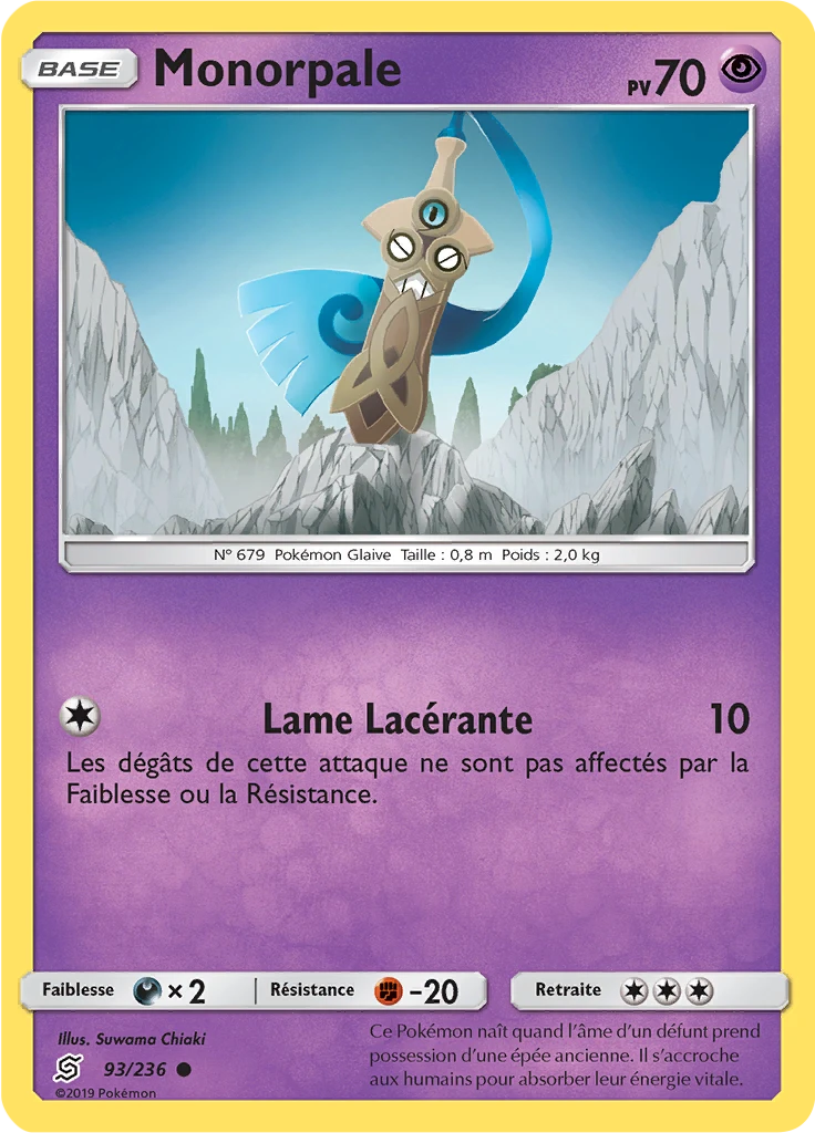 Carte Pokémon Monorpale de l'extension Harmonie des Esprits