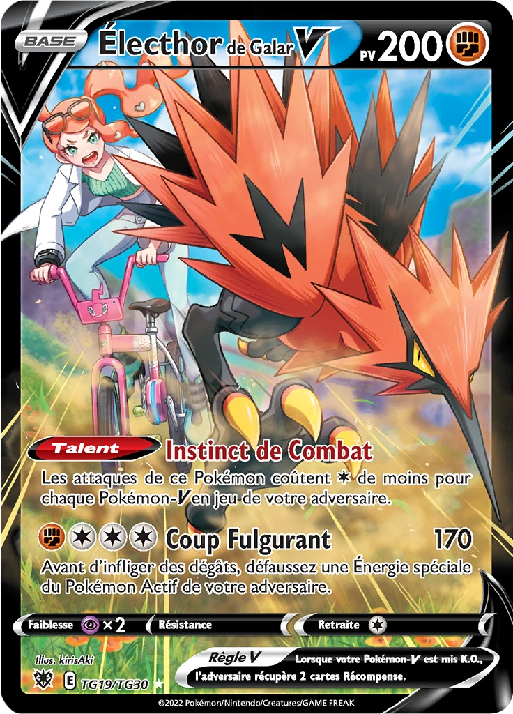 Carte Pokémon Électhor de Galar V de l'extension Astres Radieux