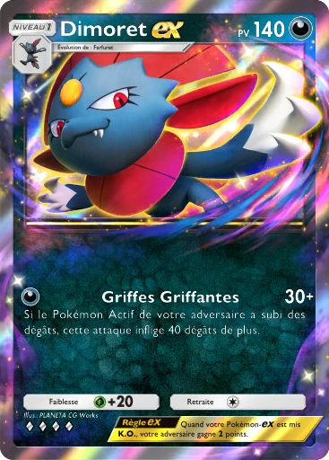 Carte Pokémon Dimoret-ex de l'extension Choc Spatio-Temporel