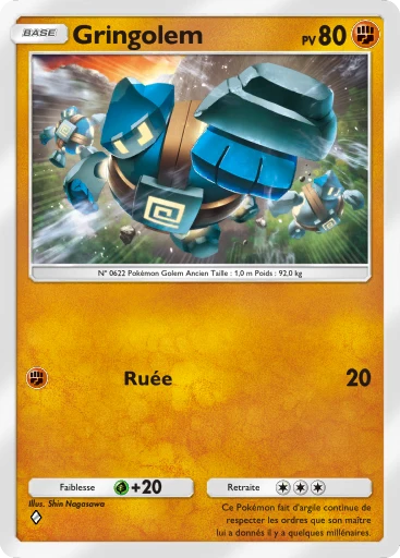 Carte Pokémon Gringolem de l'extension Méga-Ascension