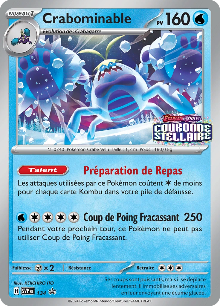 Carte Pokémon Crabominable de l'extension SVP Black Star Promos