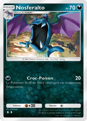 Carte Pokémon Nosferalto de l'extension Sagesse entre Ciel et Mer
