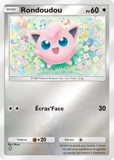 Carte Pokémon Rondoudou de l'extension Booster de Luxe ex
