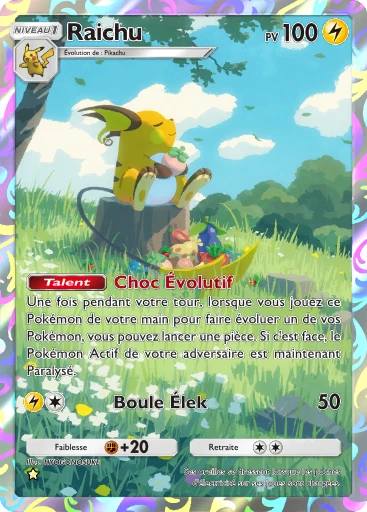 Carte Pokémon Raichu de l'extension Domination Céleste