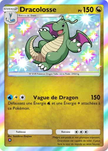 Carte Pokémon Dracolosse de l'extension Méga-Rayonnement