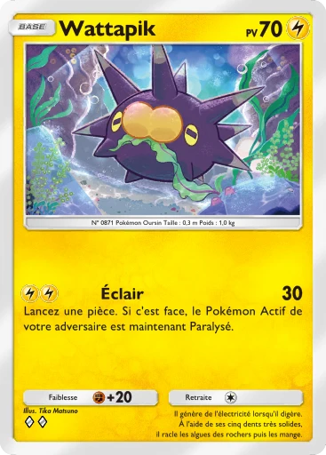 Carte Pokémon Wattapik de l'extension Puissance Génétique