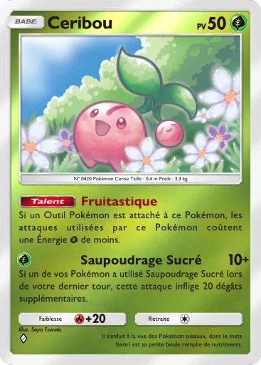 Carte Pokémon Ceribou de l'extension Booster de Luxe ex