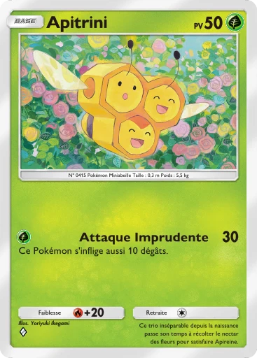 Carte Pokémon Apitrini de l'extension Domination Céleste