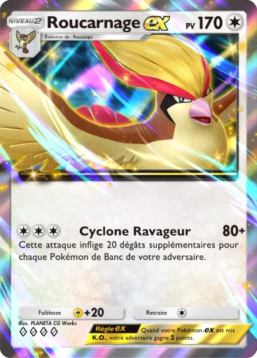 Carte Pokémon Roucarnage-ex de l'extension L'Île Fabuleuse