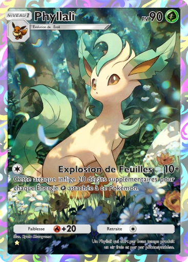 Carte Pokémon Phyllali de l'extension La Clairière d'Évoli