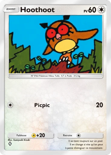 Carte Pokémon Hoothoot de l'extension Lumière Triomphale