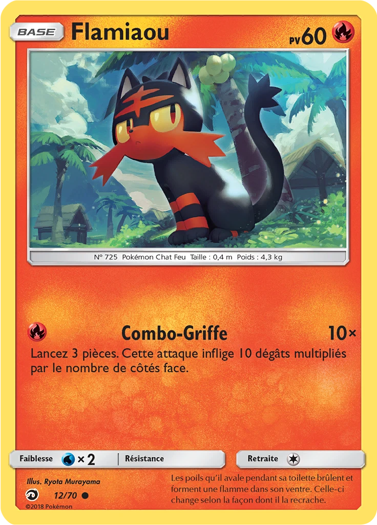 Carte Pokémon Flamiaou de l'extension Majesté Des Dragons