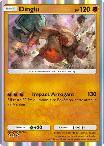 Carte Pokémon Dinglu de l'extension Merveilles de Paldea