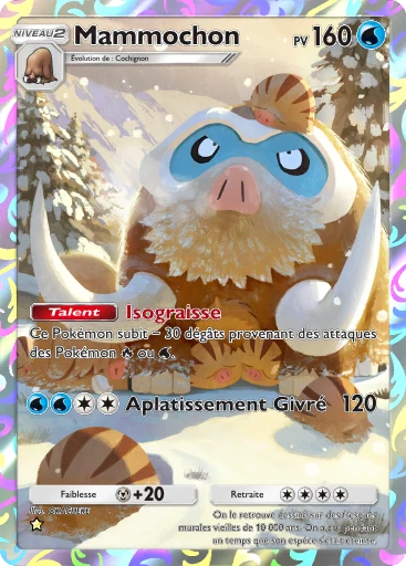 Carte Pokémon Mammochon de l'extension Choc Spatio-Temporel