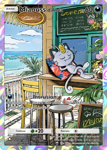Carte Pokémon Miaouss d'Alola de l'extension Crise Interdimensionnelle