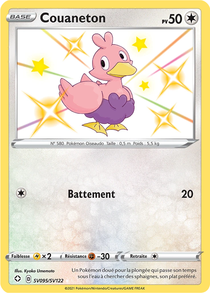 Carte Pokémon Couaneton de l'extension Destinées Radieuses