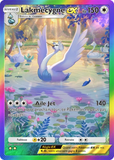 Carte Pokémon Lakmécygne-ex de l'extension Domination Céleste