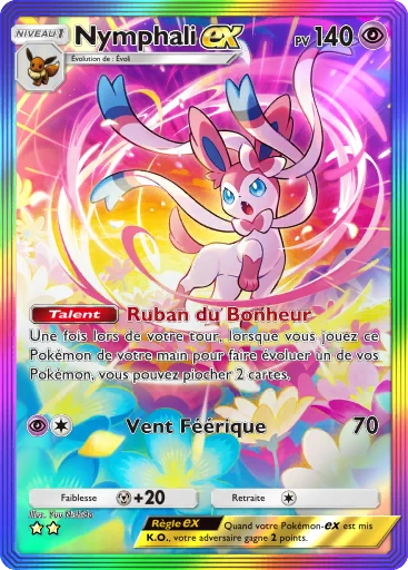 Carte Pokémon Nymphali-ex de l'extension La Clairière d'Évoli