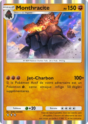 Carte Pokémon Monthracite de l'extension Méga-Ascension