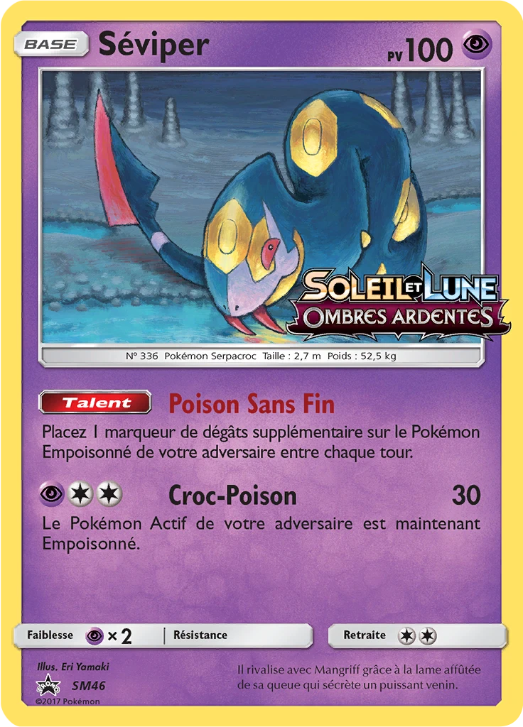 Carte Pokémon Séviper de l'extension Promo SM