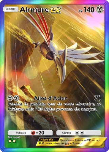 Carte Pokémon Airmure-ex de l'extension Sagesse entre Ciel et Mer