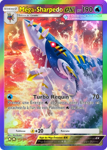 Carte Pokémon Méga-Sharpedo-ex de l'extension Domination Céleste