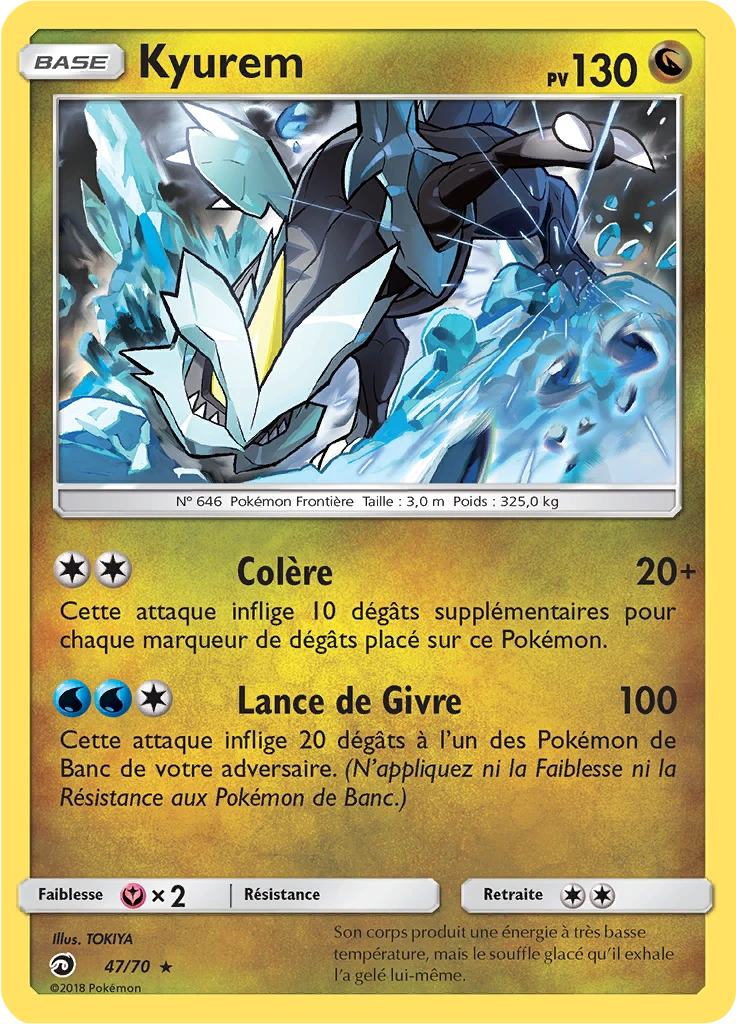 Carte Pokémon Kyurem de l'extension Majesté Des Dragons