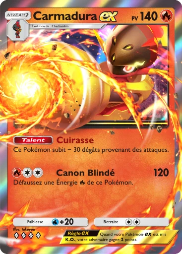 Carte Pokémon Carmadura-ex de l'extension Merveilles de Paldea