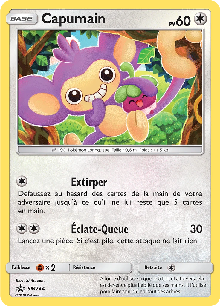 Carte Pokémon Capumain de l'extension Promo SM