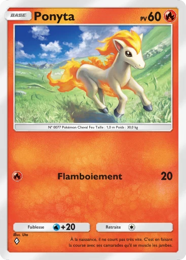 Carte Pokémon Ponyta de l'extension Puissance Génétique